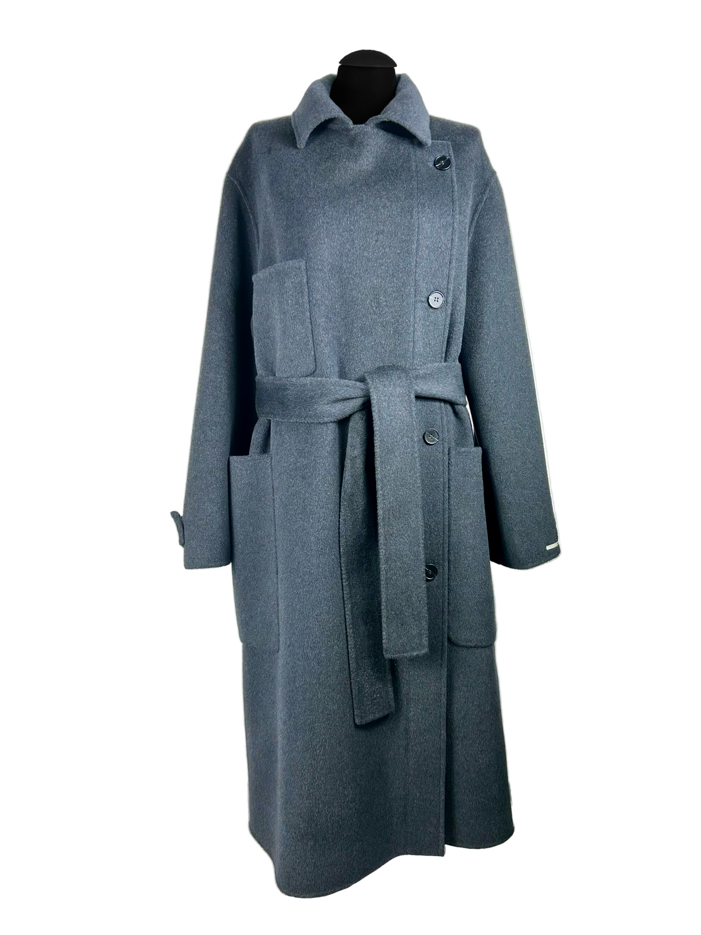 Cappotto di cashmere lungo con bottoni